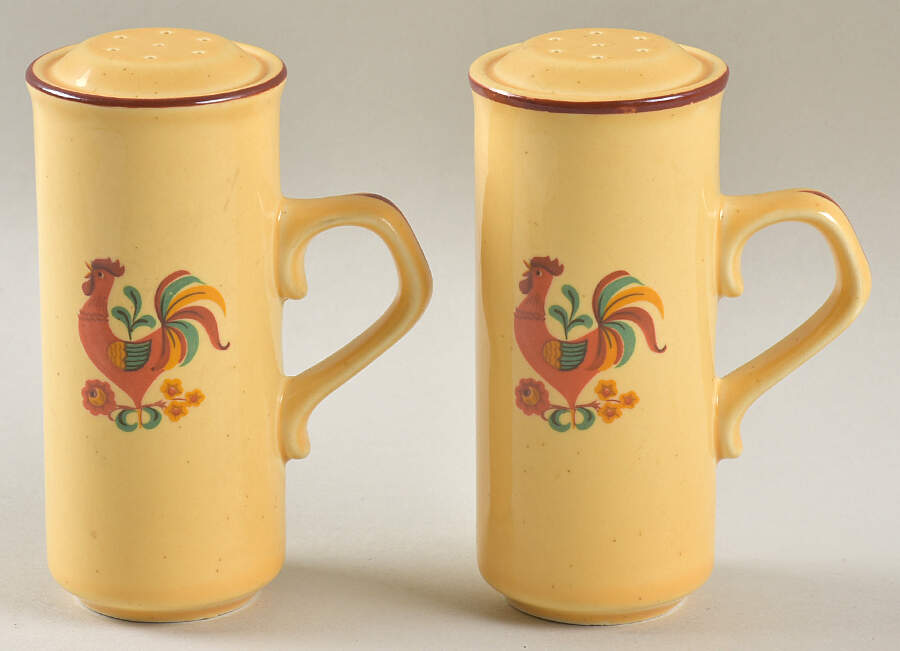 Reveille (Red Trim) Stove Top Salt & Pepper Set by Taylor, Smith & Taylor (Ts&T)-1