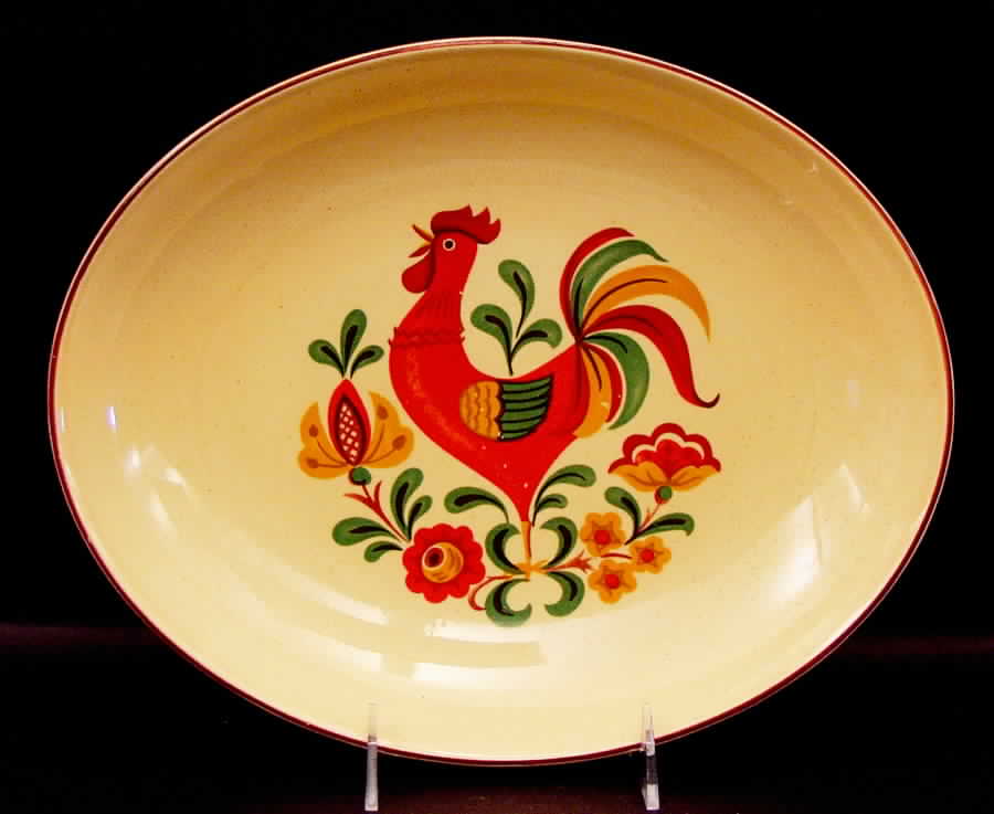 Reveille (Red Trim) Oval Roaster by Taylor, Smith & Taylor (Ts&T)-1