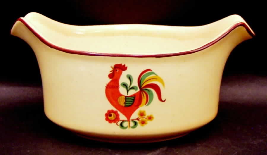Reveille (Red Trim) Gravy Boat by Taylor, Smith & Taylor (Ts&T)-1
