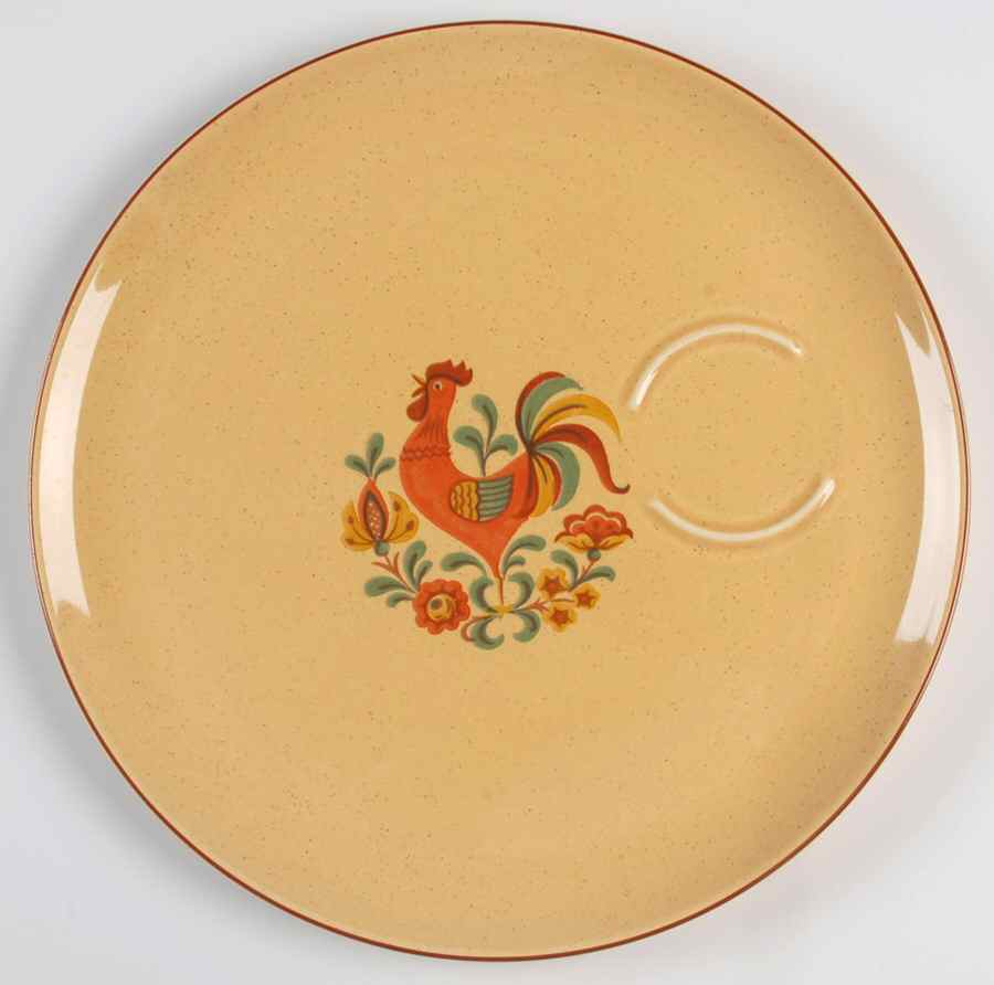 Reveille (Red Trim) Snack Plate by Taylor, Smith & Taylor (Ts&T)-1