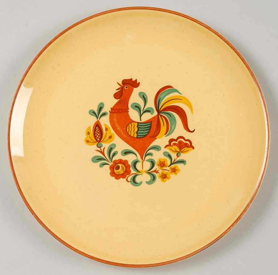 Reveille (Red Trim) Salad Plate by Taylor, Smith & Taylor (Ts&T)-1