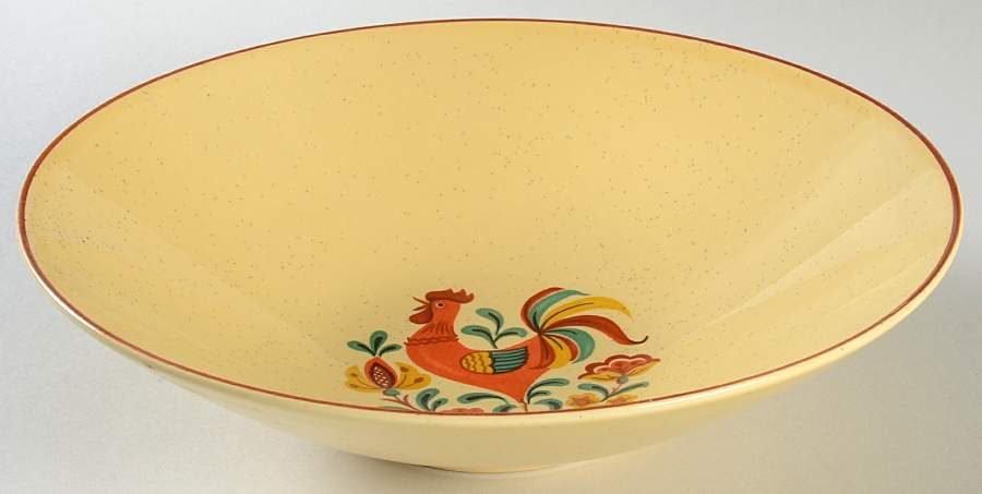 Reveille (Red Trim) Large Fruit Bowl by Taylor, Smith & Taylor (Ts&T)-1