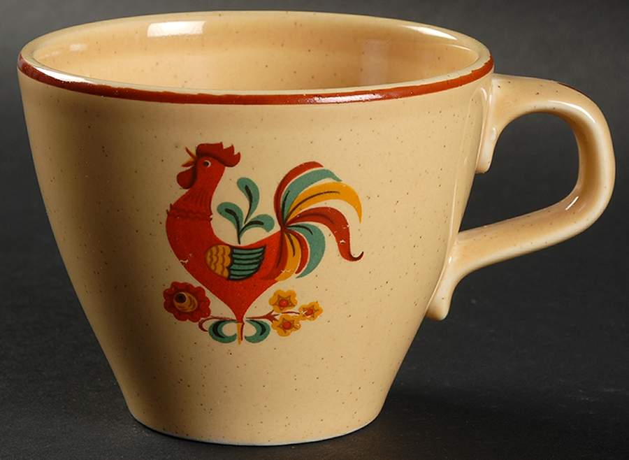 Reveille (Red Trim) Flat Cup by Taylor, Smith & Taylor (Ts&T)-1