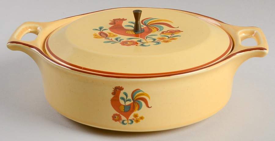 Reveille (Red Trim) 1 Qt Round Covered Casserole by Taylor, Smith & Taylor (Ts&T)-1