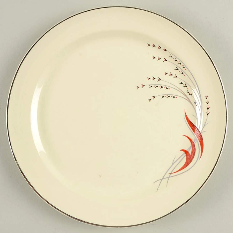 Red Wheat Luncheon Plate by Taylor, Smith & Taylor (Ts&T)-1