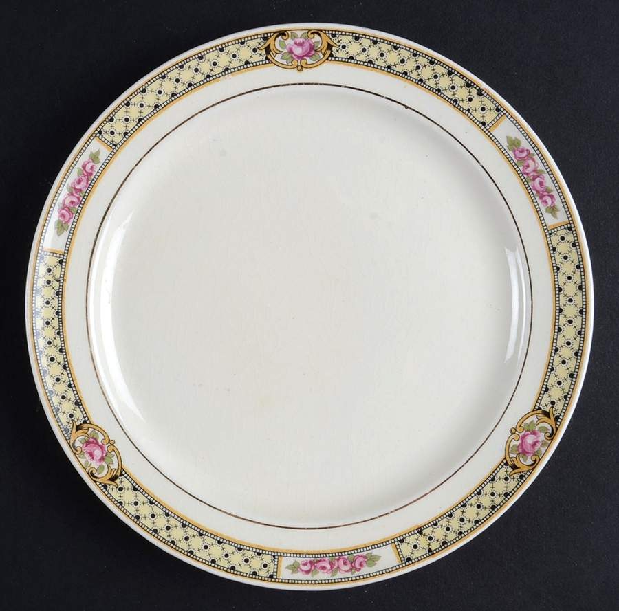 Rose Lattice Bread & Butter Plate by Taylor, Smith & Taylor (Ts&T)-1