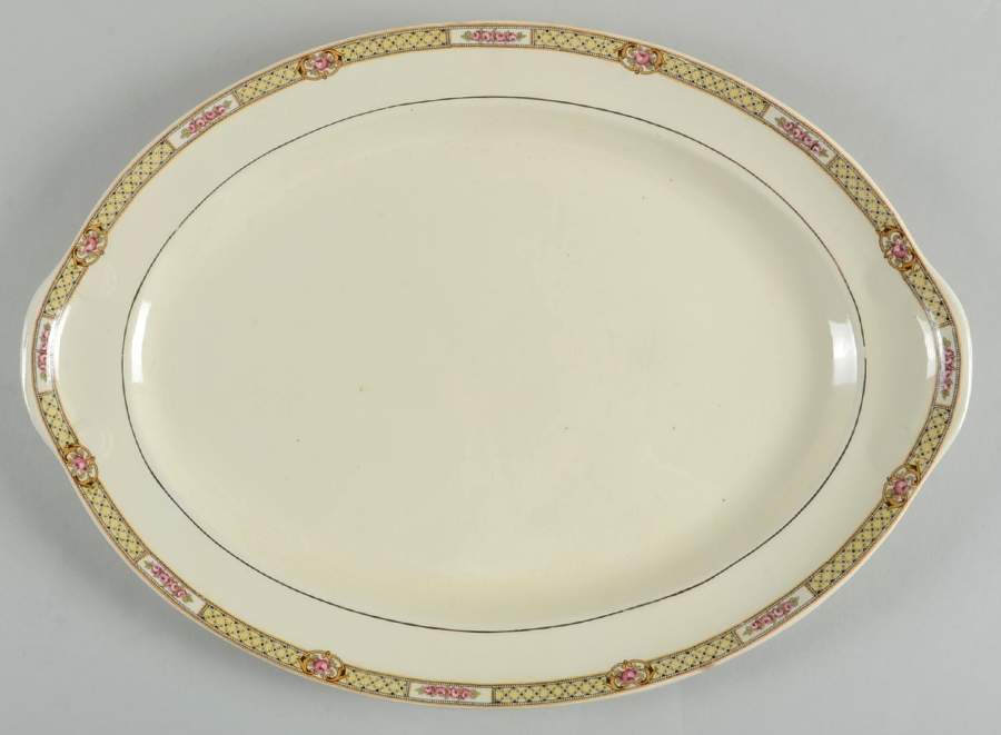 Rose Lattice 15" Oval Serving Platter by Taylor, Smith & Taylor (Ts&T)-1