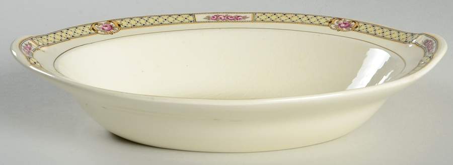 Rose Lattice 9" Oval Vegetable Bowl by Taylor, Smith & Taylor (Ts&T)-1