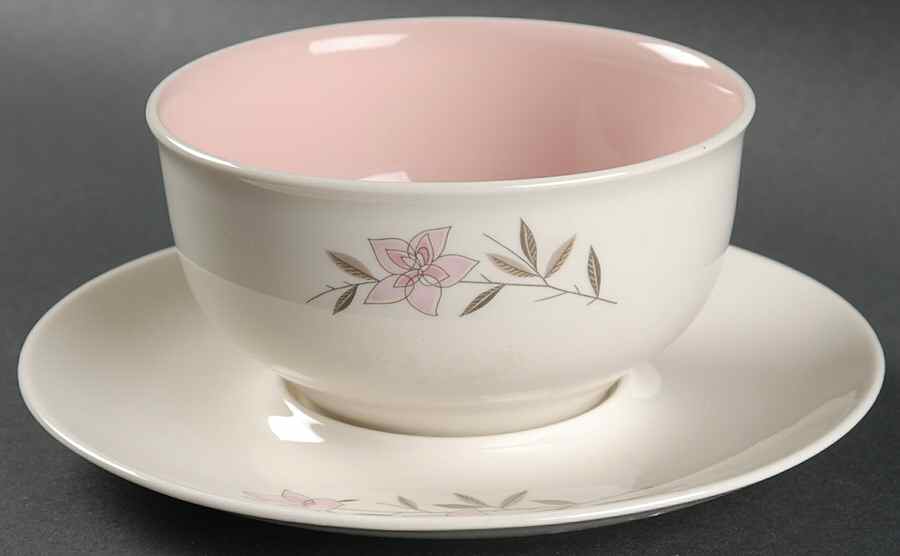 Rose Sachet Gravy Boat & Underplate by Taylor, Smith & Taylor (Ts&T)-1