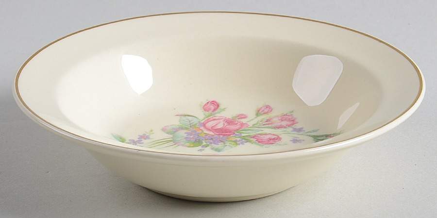 Roses Rim Fruit/Dessert (Sauce) Bowl by Taylor, Smith & Taylor (Ts&T)-1