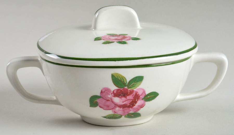 Rosemont Sugar Bowl & Lid by Taylor, Smith & Taylor (Ts&T)-1