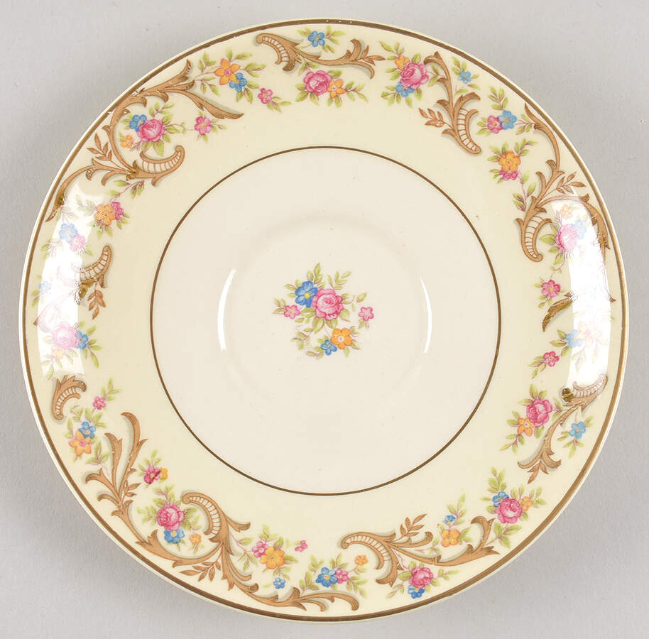 Scroll Border Saucer by Taylor, Smith & Taylor (Ts&T)-1