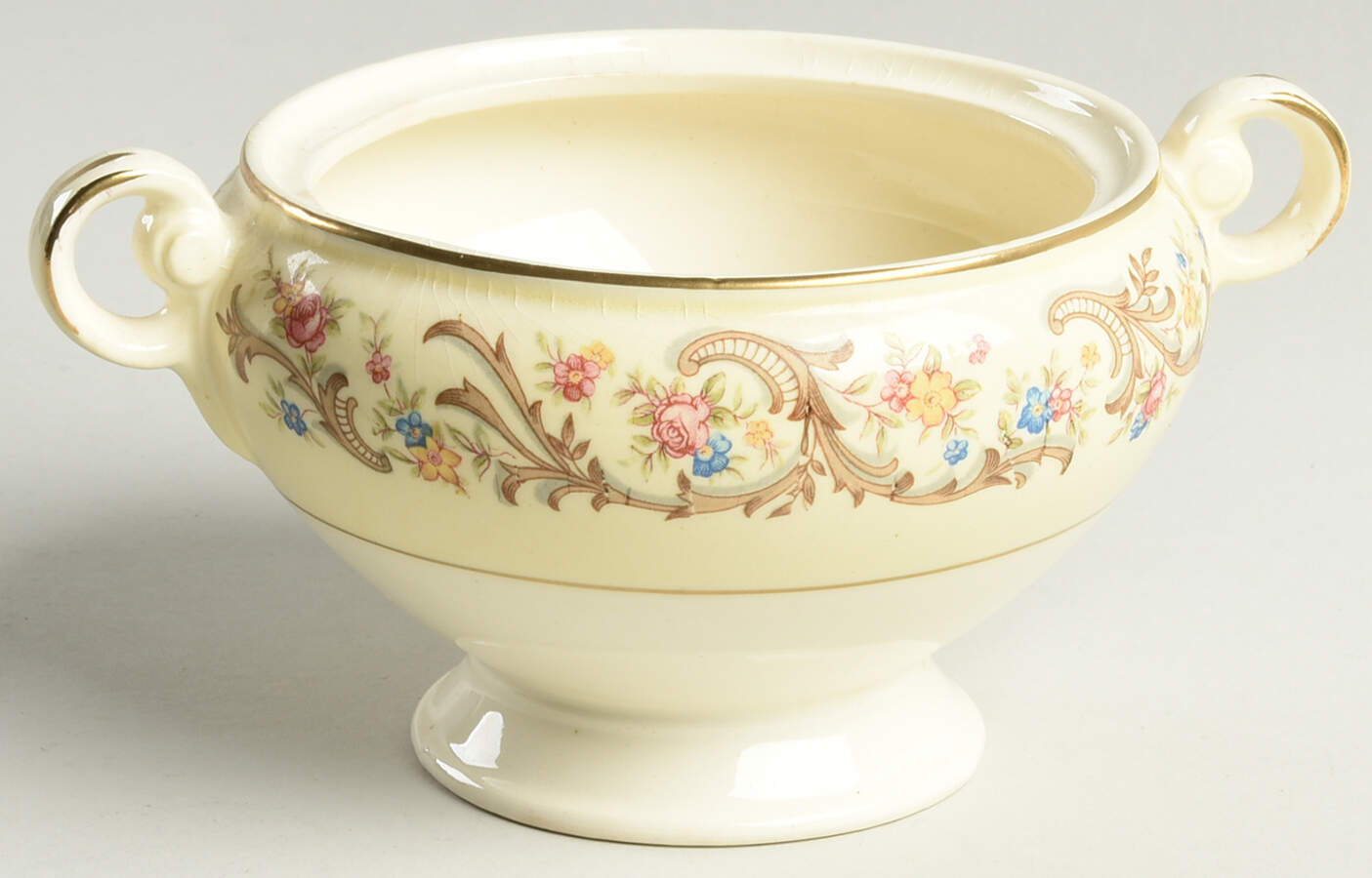 Scroll Border Sugar Bowl No Lid by Taylor, Smith & Taylor (Ts&T)-1