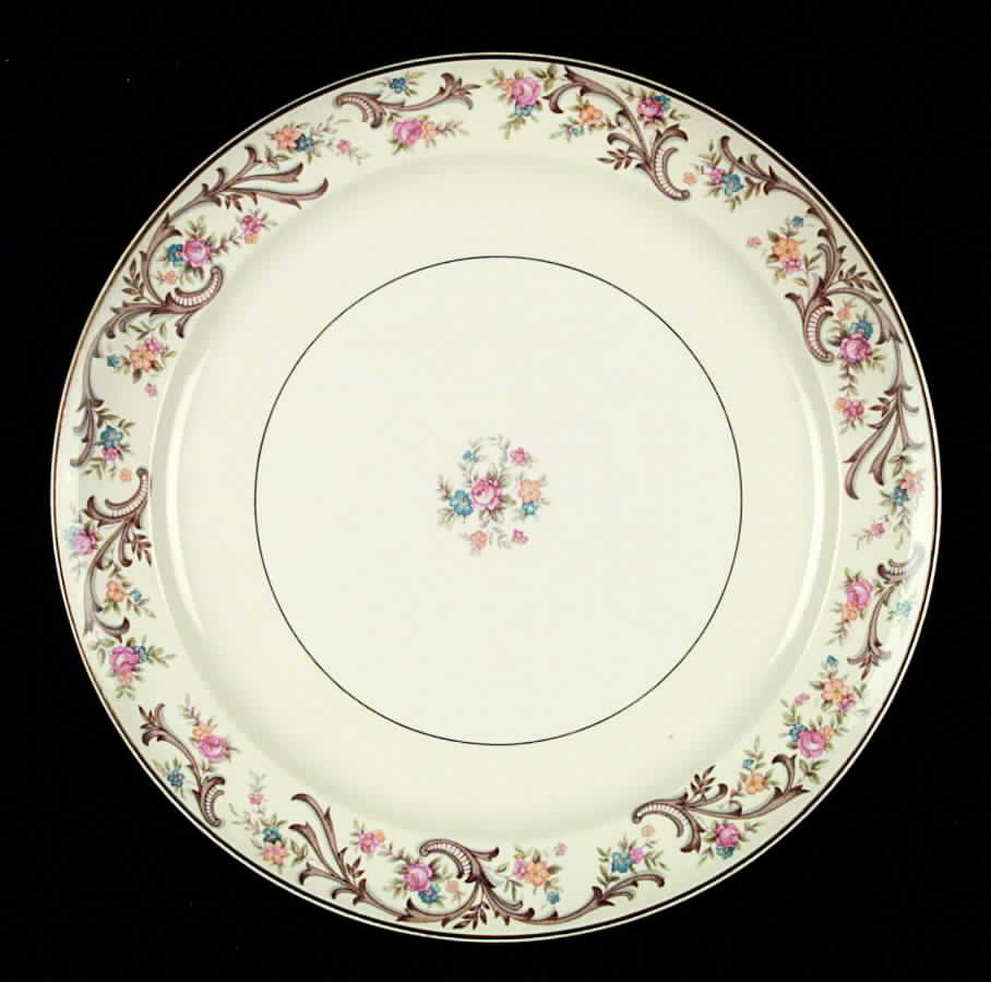 Scroll Border Dinner Plate by Taylor, Smith & Taylor (Ts&T)-1