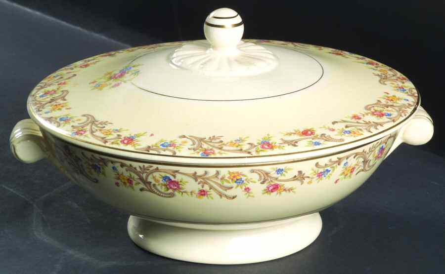 Scroll Border Round Covered Vegetable by Taylor, Smith & Taylor (Ts&T)-1