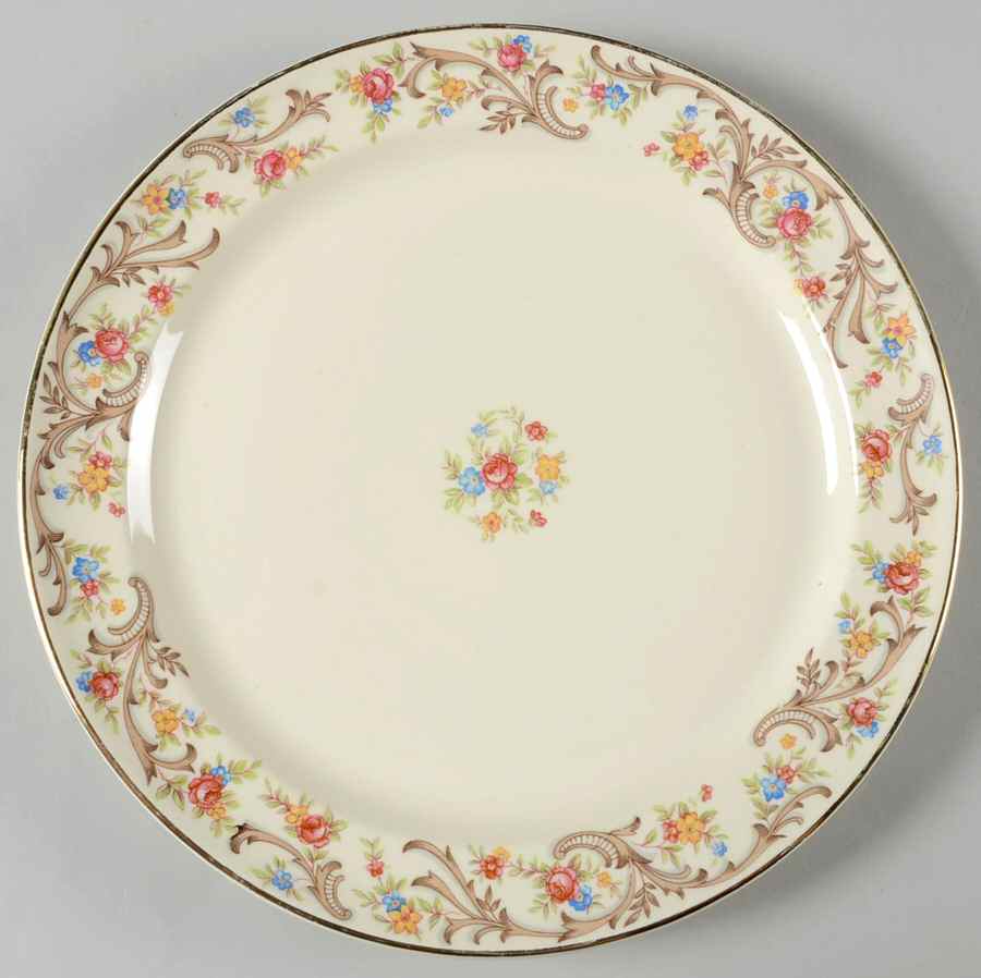 Scroll Border Luncheon Plate by Taylor, Smith & Taylor (Ts&T)-1