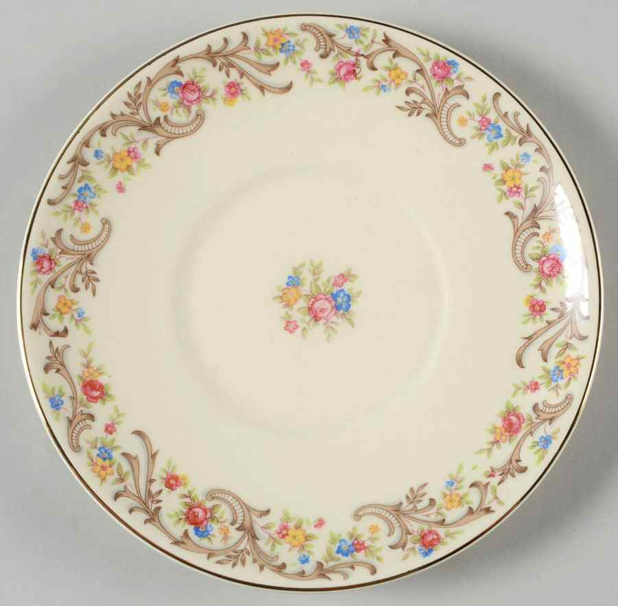 Scroll Border Saucer for Cream Soup Bowl by Taylor, Smith & Taylor (Ts&T)-1