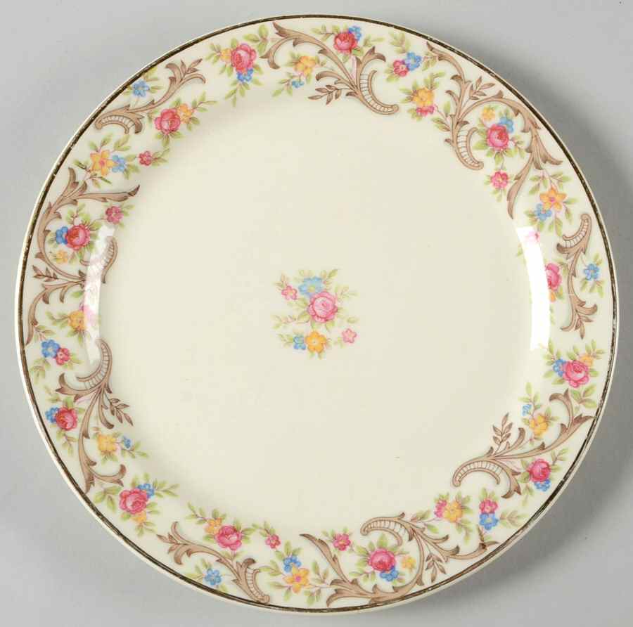 Scroll Border Bread & Butter Plate by Taylor, Smith & Taylor (Ts&T)-1