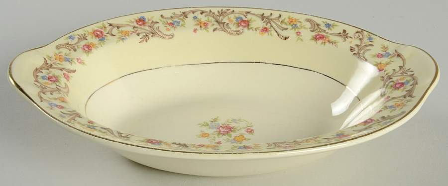 Scroll Border 9" Oval Vegetable Bowl by Taylor, Smith & Taylor (Ts&T)-1