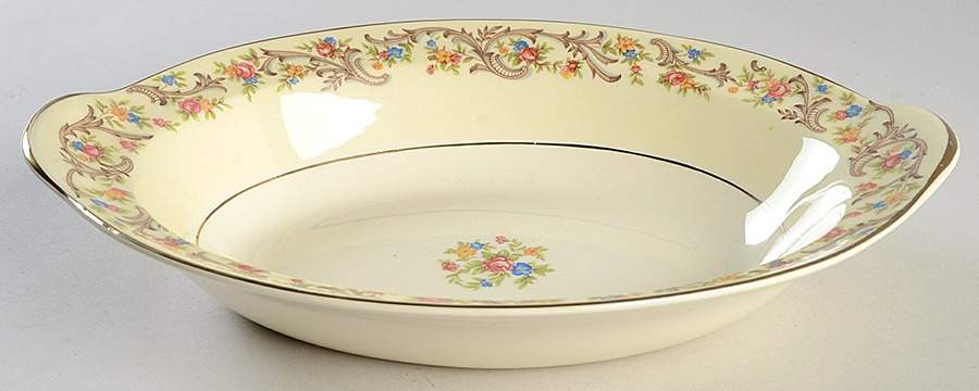 Scroll Border 10" Oval Vegetable Bowl by Taylor, Smith & Taylor (Ts&T)-1
