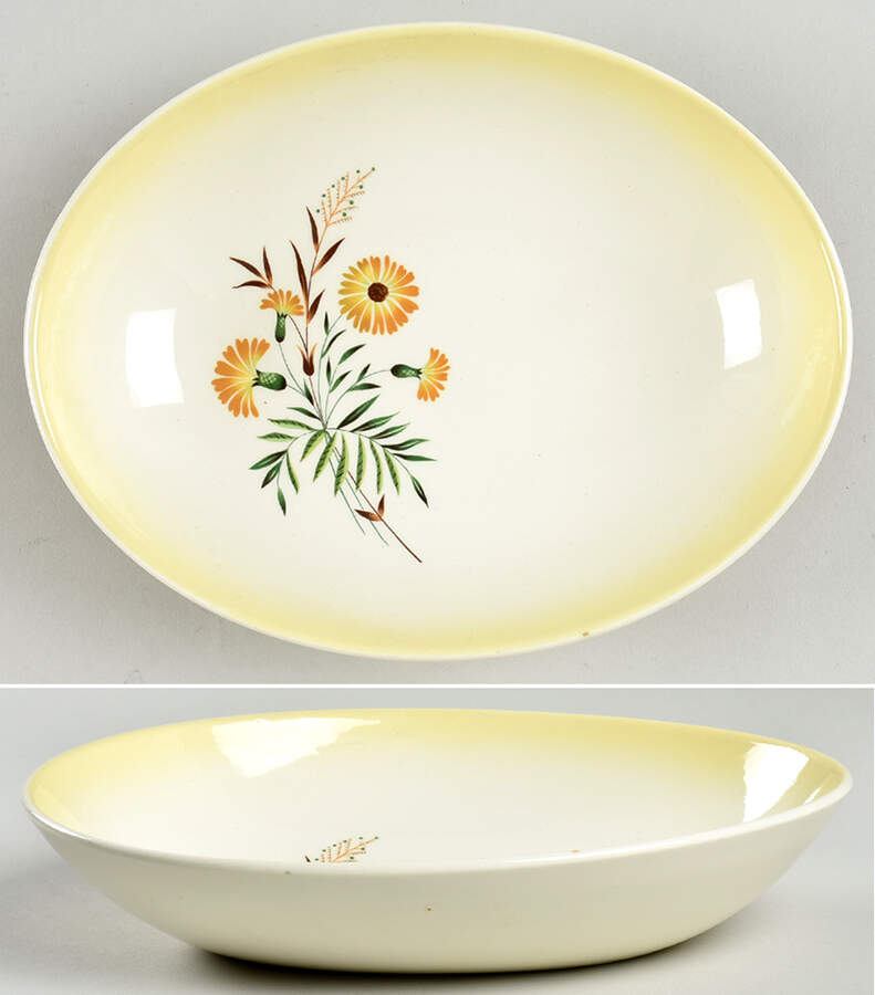 Shasta Daisy 8" Oval Vegetable Bowl by Taylor, Smith & Taylor (Ts&T)-1