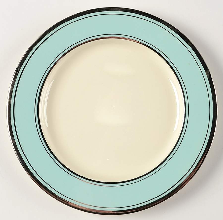 Silver Blue Salad Plate by Taylor, Smith & Taylor (Ts&T)-1