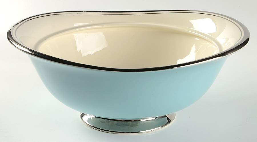 Silver Blue Round Vegetable No Lid by Taylor, Smith & Taylor (Ts&T)-1