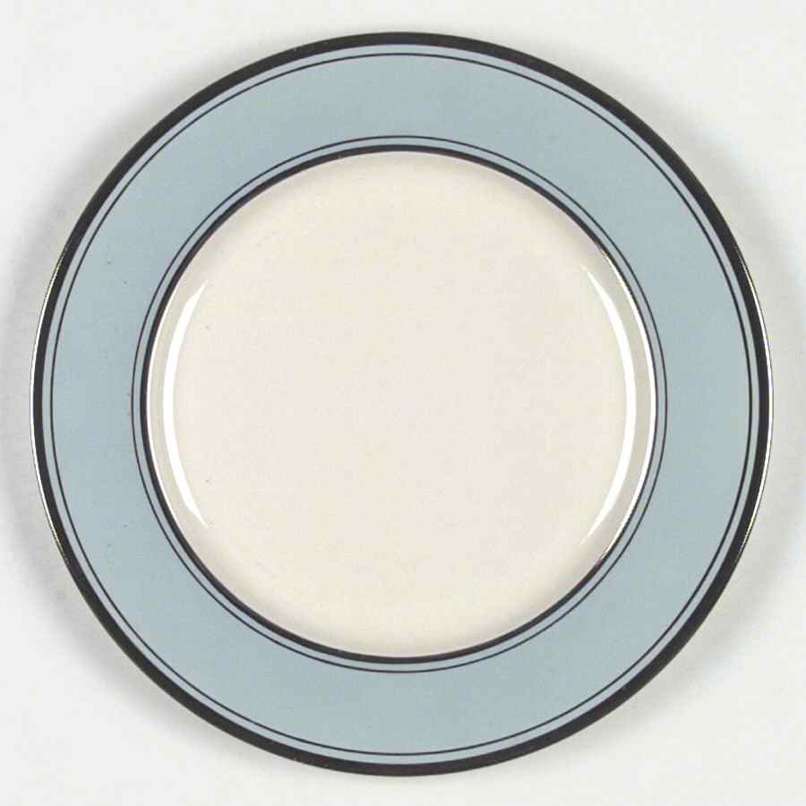 Silver Blue Dinner Plate by Taylor, Smith & Taylor (Ts&T)-1