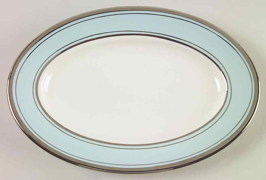 Silver Blue Relish/Gravy Underplate by Taylor, Smith & Taylor (Ts&T)-1