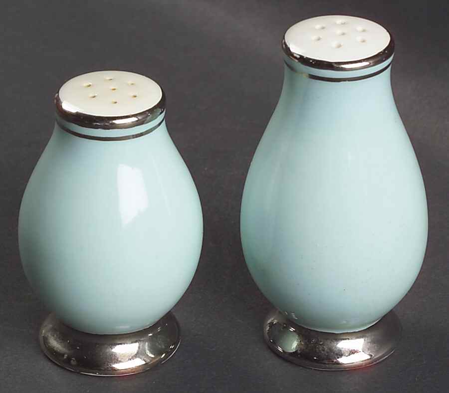 Silver Blue Salt & Pepper Set by Taylor, Smith & Taylor (Ts&T)-1