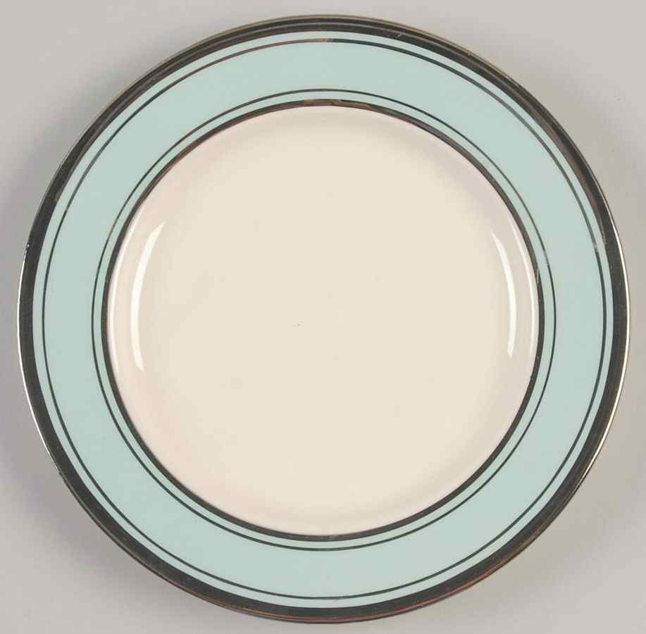 Silver Blue Bread & Butter Plate by Taylor, Smith & Taylor (Ts&T)-1