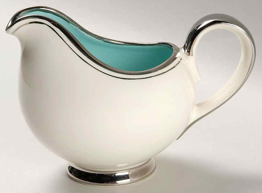 Silver Blue Creamer by Taylor, Smith & Taylor (Ts&T)-1