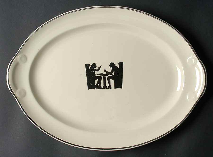 Silhouette 15" Oval Serving Platter by Taylor, Smith & Taylor (Ts&T)-1