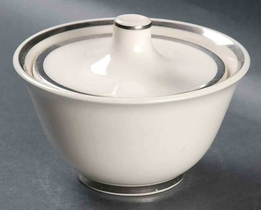 Silver Oak (Ts & T) Sugar Bowl & Lid by Taylor, Smith & Taylor (Ts&T)-1
