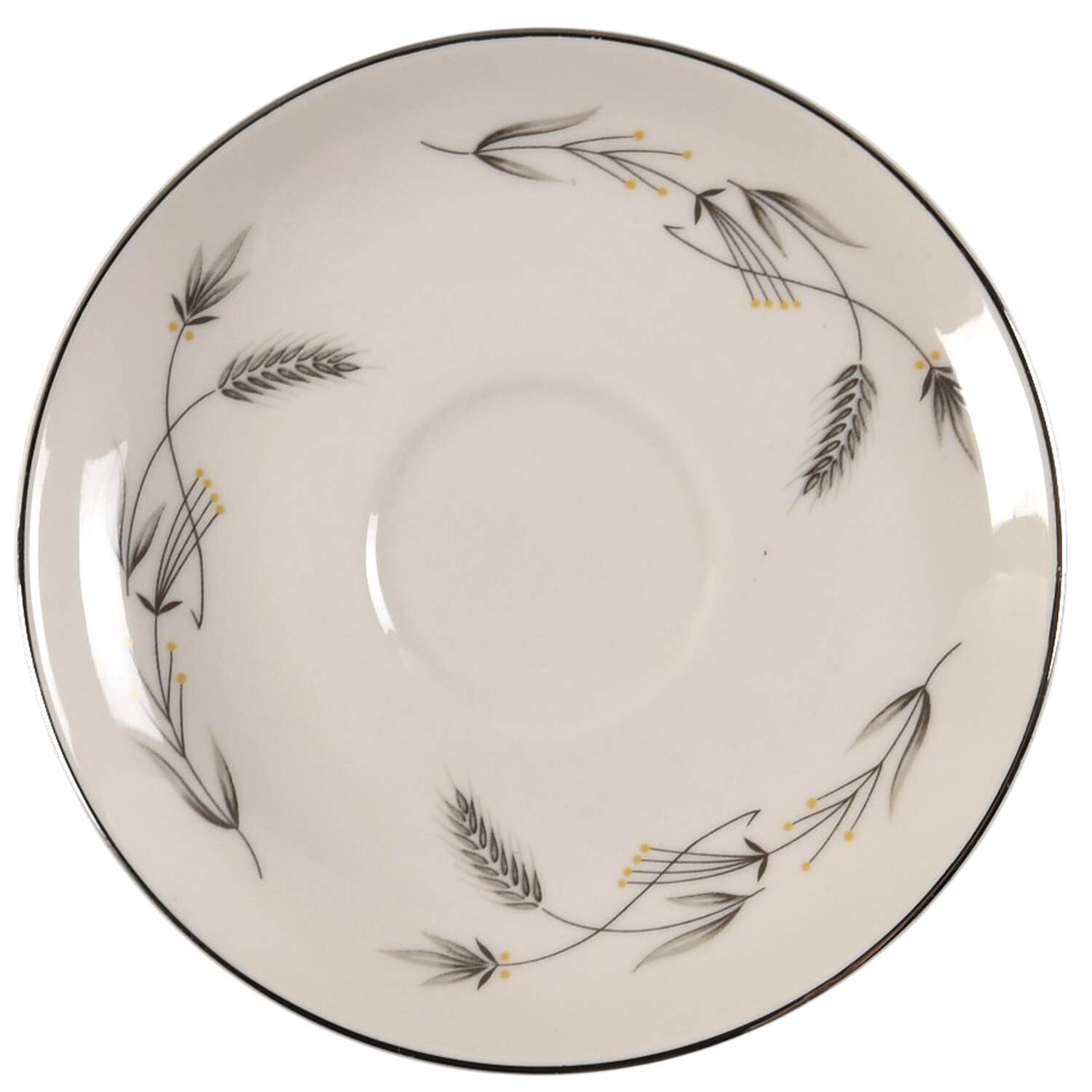 Silver Wheat Saucer for Flat Cup by Taylor, Smith & Taylor (Ts&T)-1