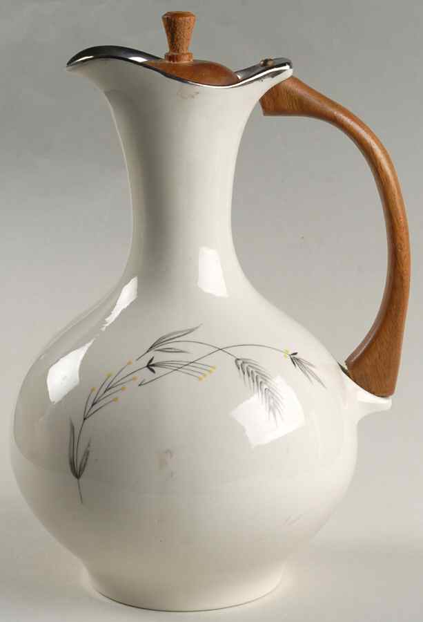 Silver Wheat Carafe & Lid by Taylor, Smith & Taylor (Ts&T)-1