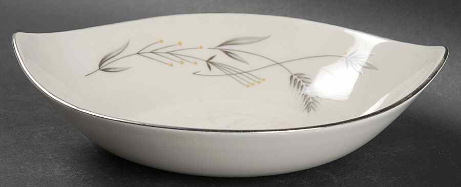 Silver Wheat Soup/Cereal Bowl by Taylor, Smith & Taylor (Ts&T)-1