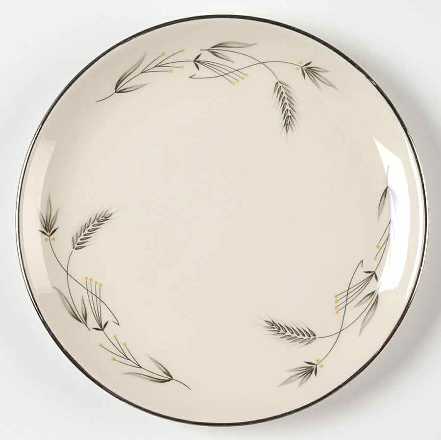 Silver Wheat Bread & Butter Plate by Taylor, Smith & Taylor (Ts&T)-1