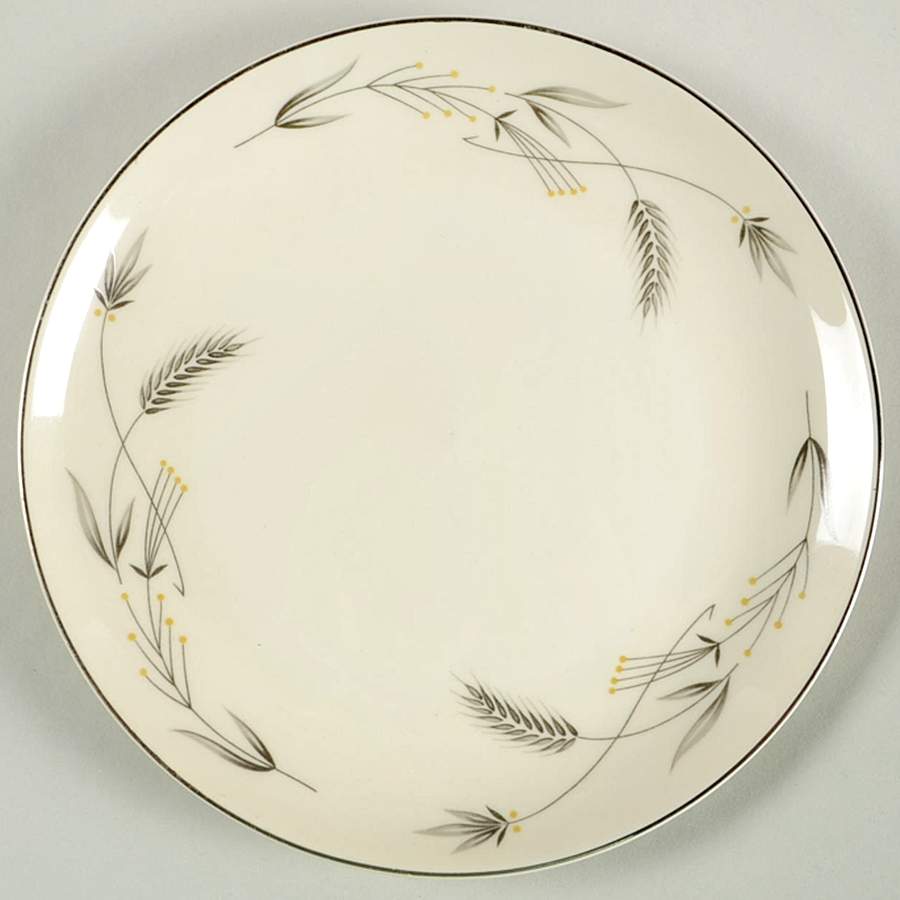 Silver Wheat Salad Plate by Taylor, Smith & Taylor (Ts&T)-1