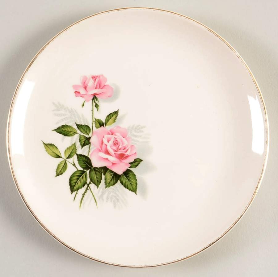 Summer Rose Gold Bread & Butter Plate by Taylor, Smith & Taylor (Ts&T)-1