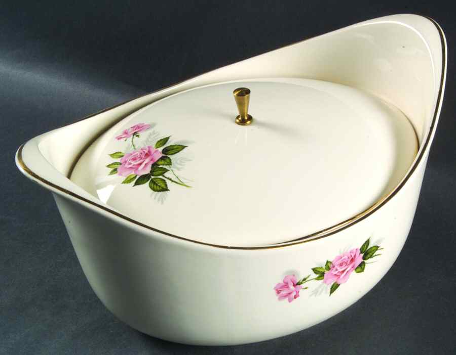 Summer Rose Gold 1.5 Quart Oval Covered Casserole by Taylor, Smith & Taylor (Ts&T)-1