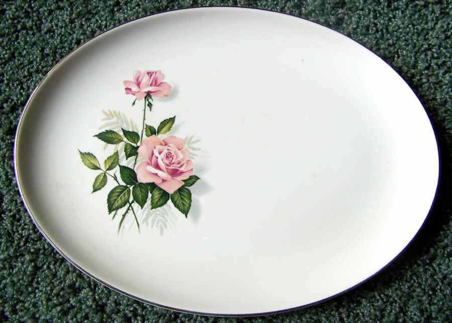 Summer Rose Gold 14" Oval Serving Platter by Taylor, Smith & Taylor (Ts&T)-1