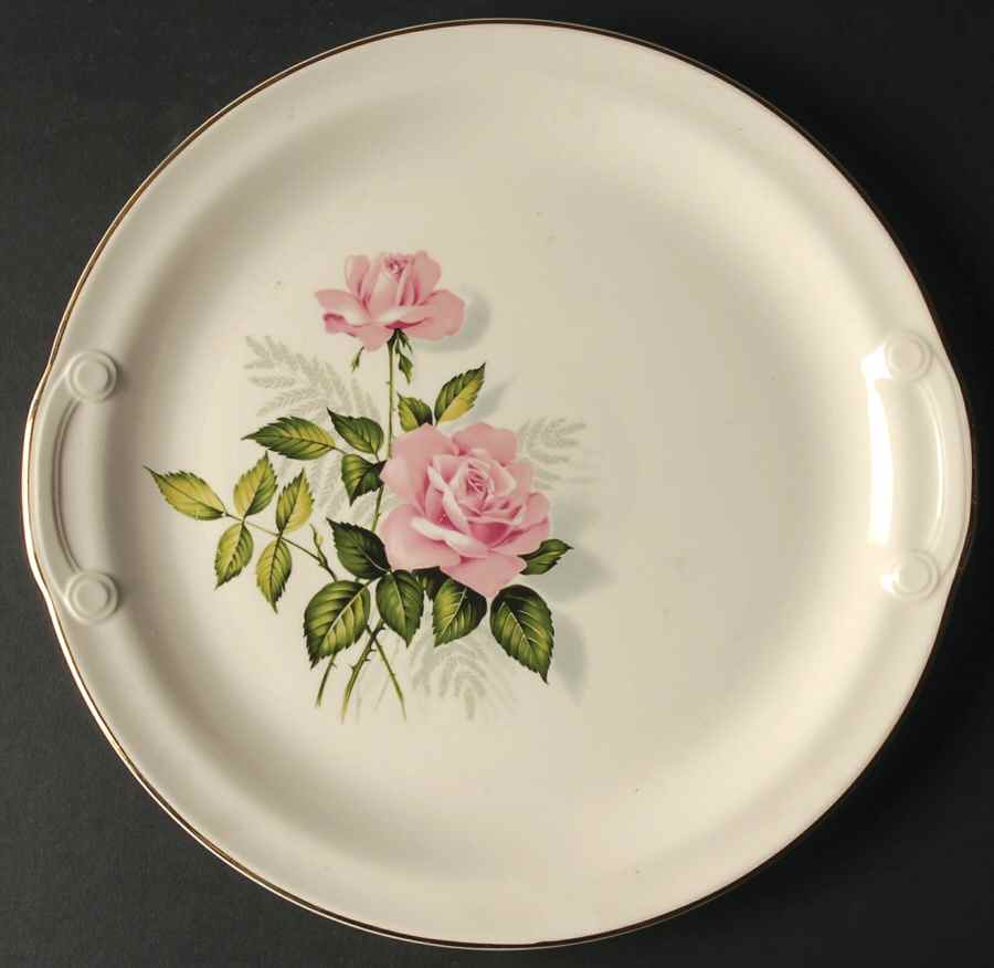 Summer Rose Gold Cake Plate by Taylor, Smith & Taylor (Ts&T)-1