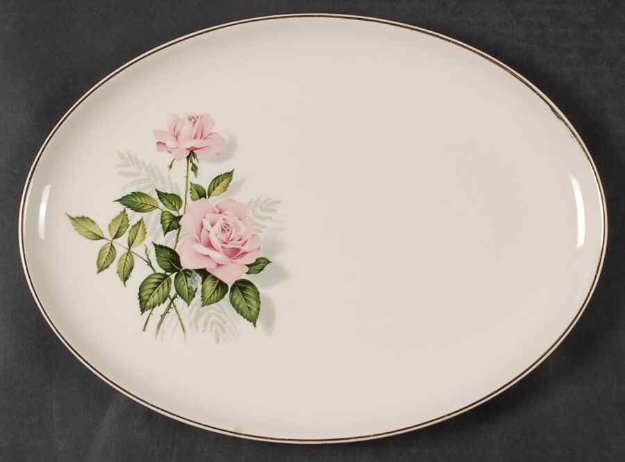 Summer Rose Gold 13" Oval Serving Platter by Taylor, Smith & Taylor (Ts&T)-1