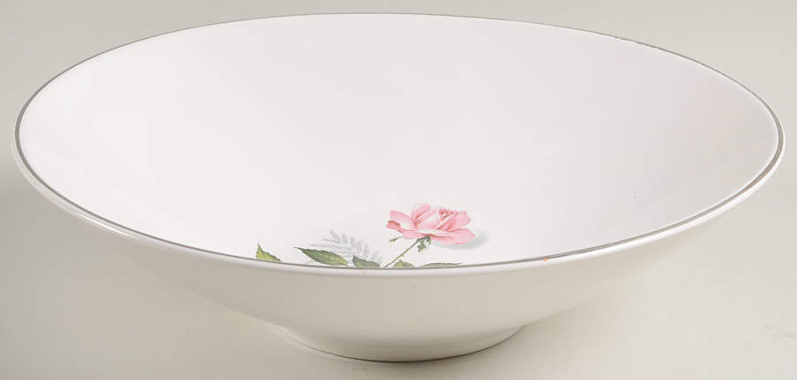 Summer Rose Platinum 10" Round Vegetable Bowl by Taylor, Smith & Taylor (Ts&T)-1
