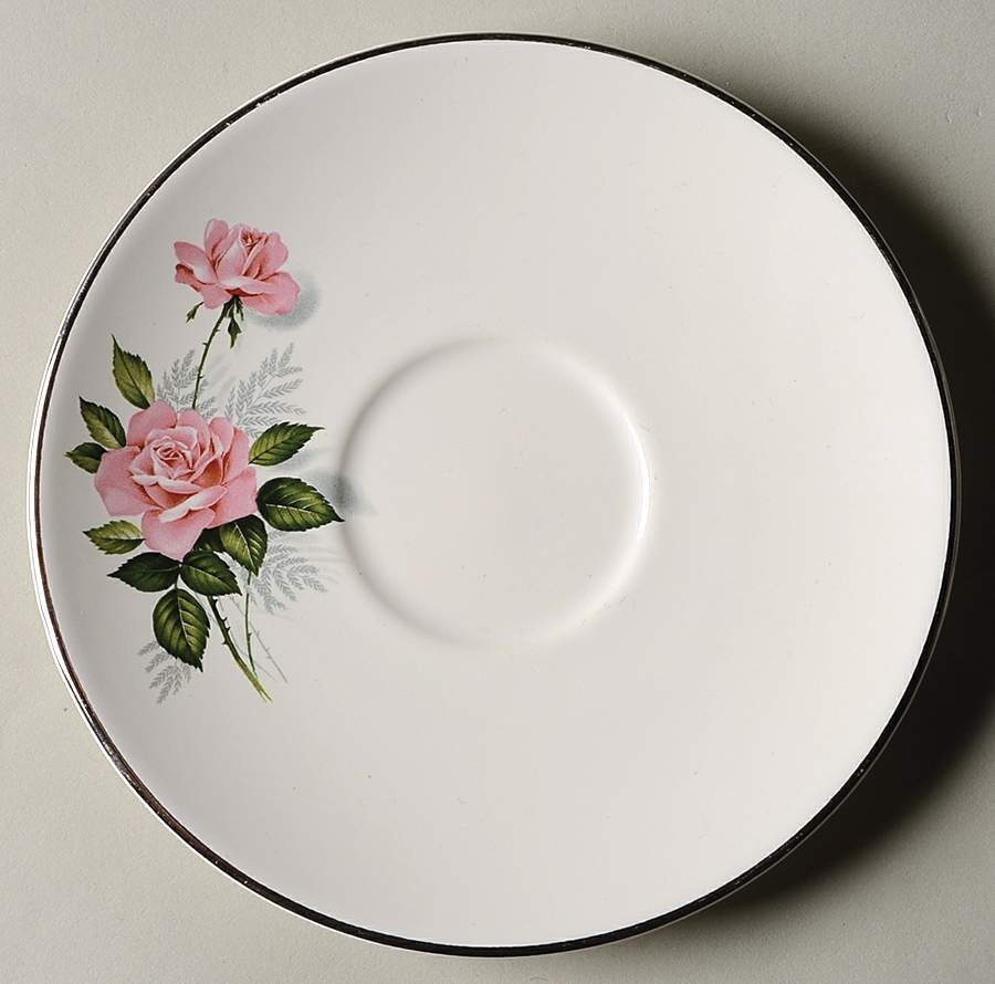 Summer Rose Platinum Saucer by Taylor, Smith & Taylor (Ts&T)-1