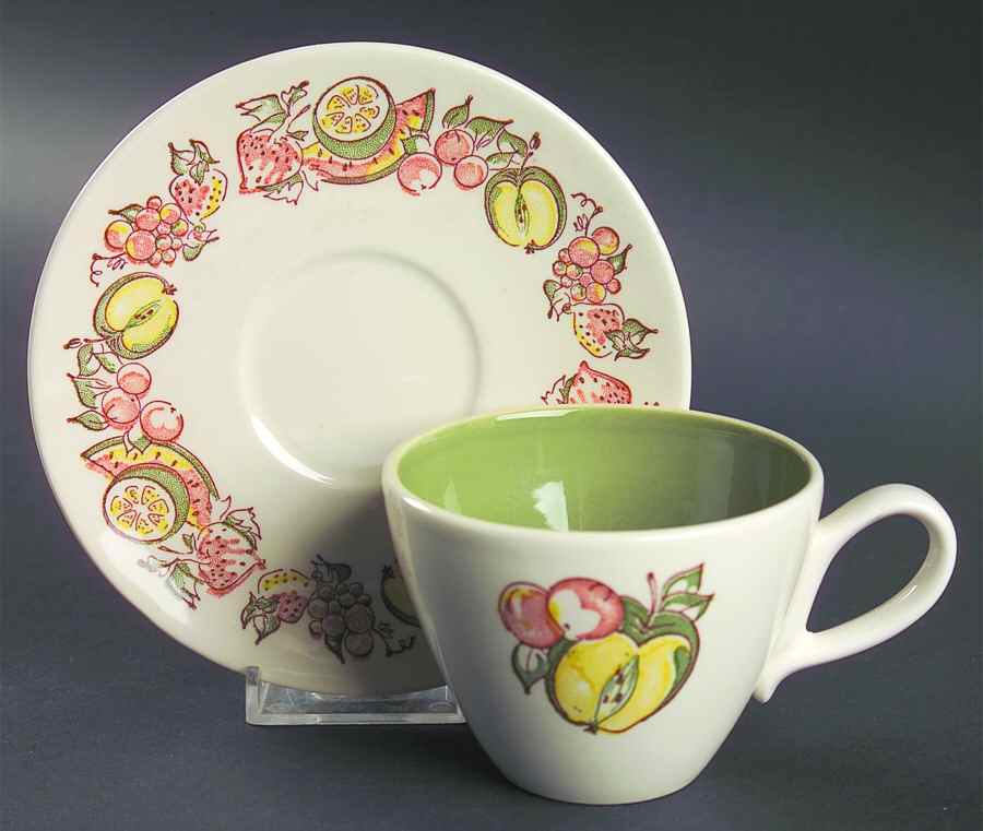 Sweet & Tart Flat Cup & Saucer Set by Taylor, Smith & Taylor (Ts&T)-1