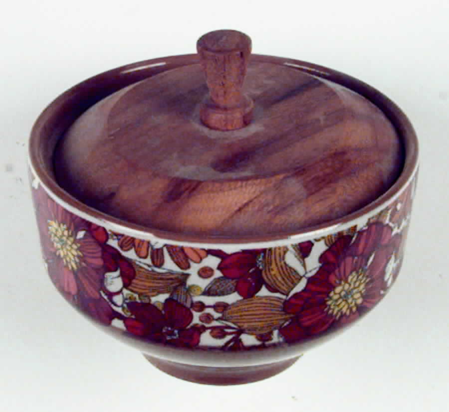 Tahiti Sugar Bowl & Lid by Taylor, Smith & Taylor (Ts&T)-1