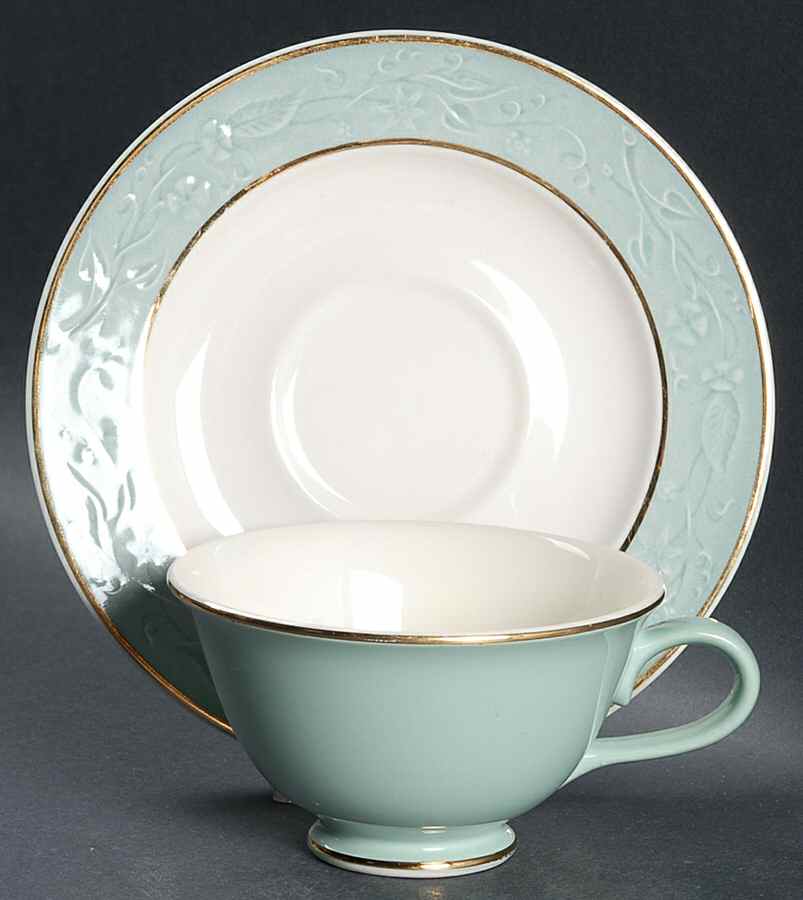 TST101 Footed Cup & Saucer Set by Taylor, Smith & Taylor (Ts&T)-1
