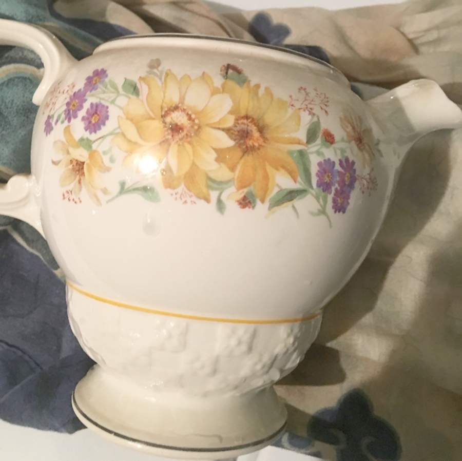 Daisies Beverly (Yellow Verge) Coffee Pot No Lid by Taylor, Smith & Taylor (Ts&T)-1